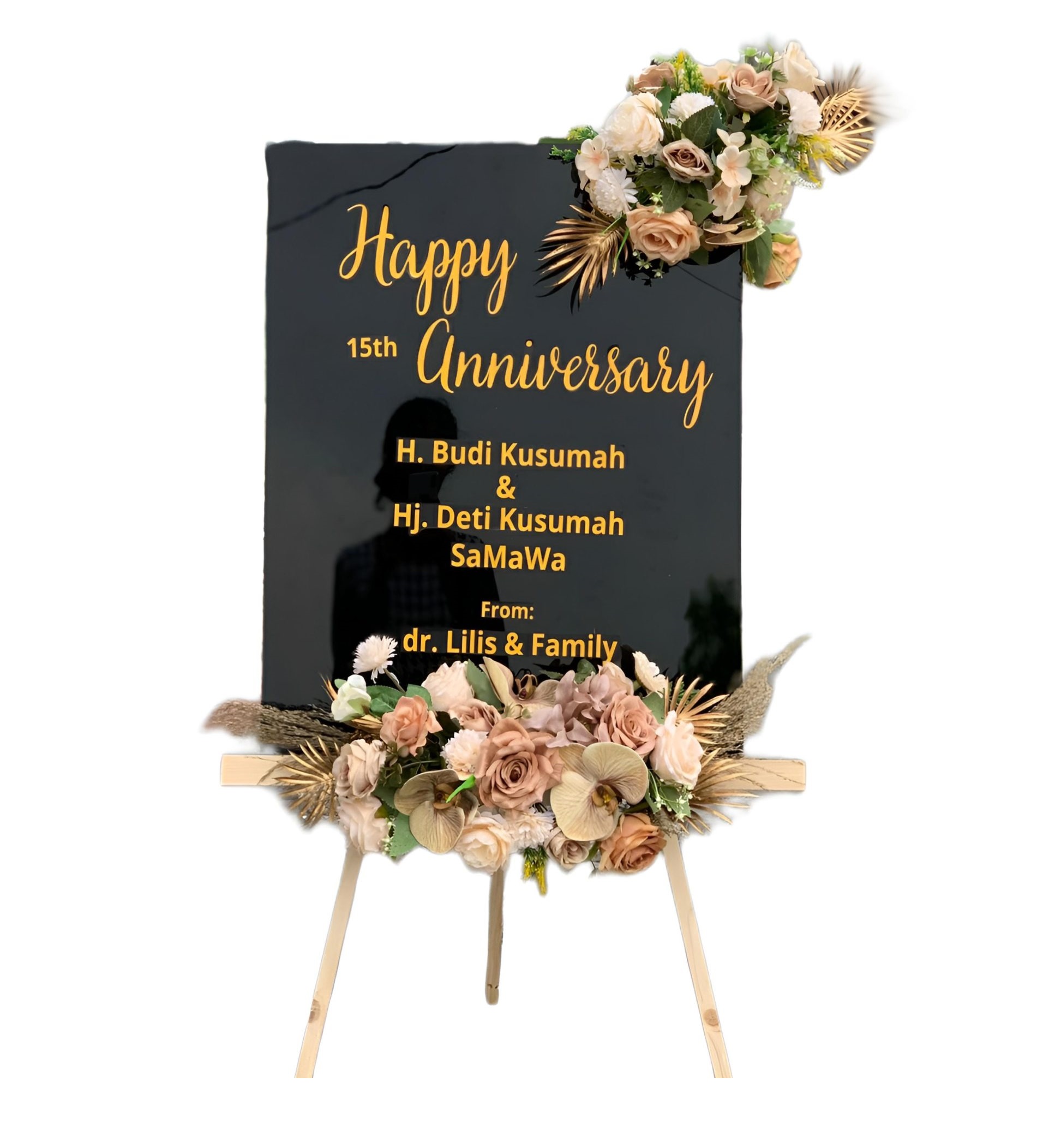 Papan Bunga Akrilik Koroncong